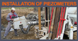 Installation of piezometers